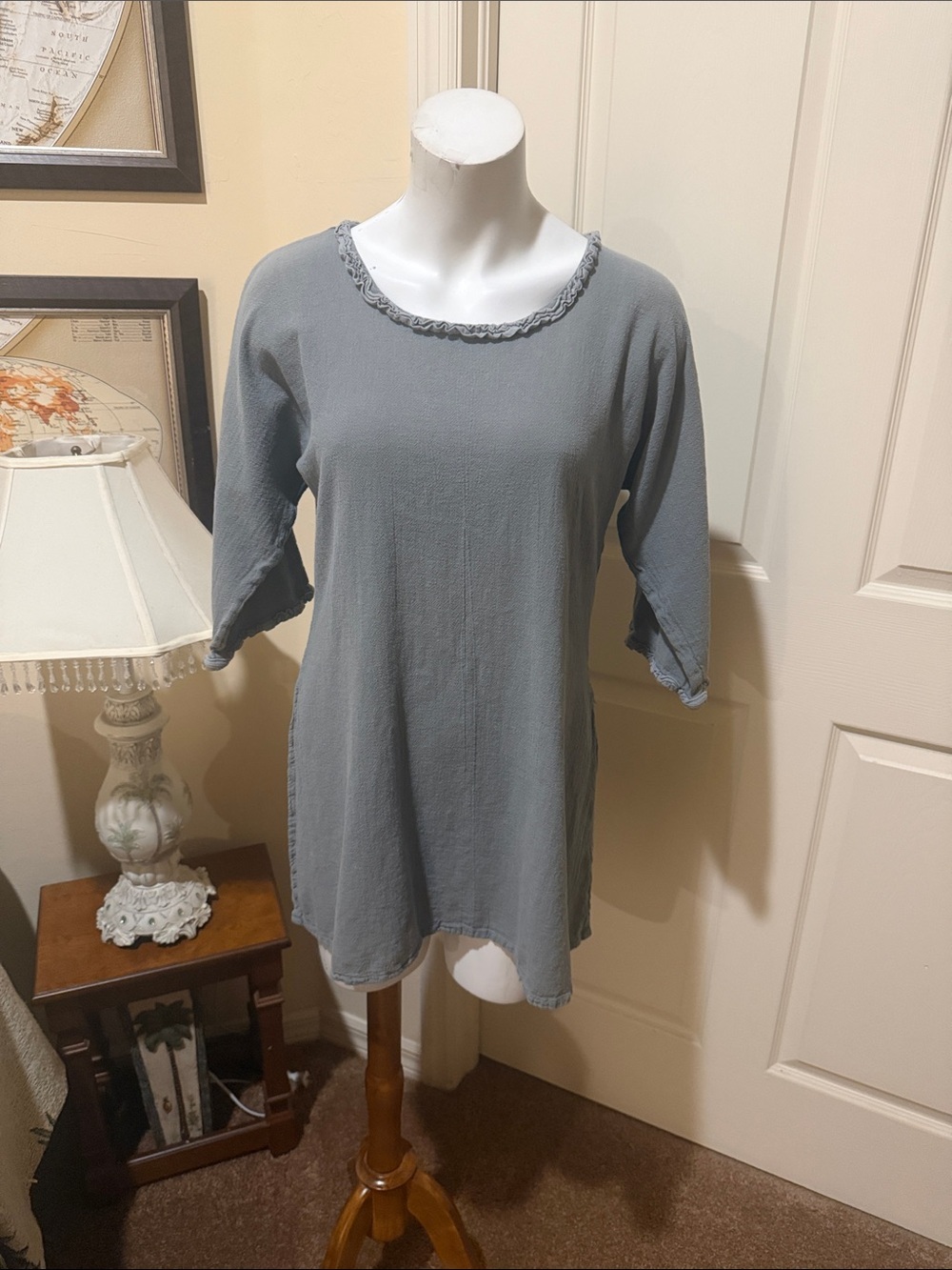 Oh My Gauze! Lightweight Scoop Neck Tunic Size 1/Small Medium